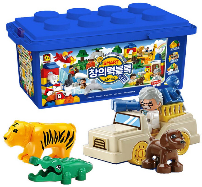 옥스포드 SMART 창의력블록(대) CQ2661 블록놀이, 1개