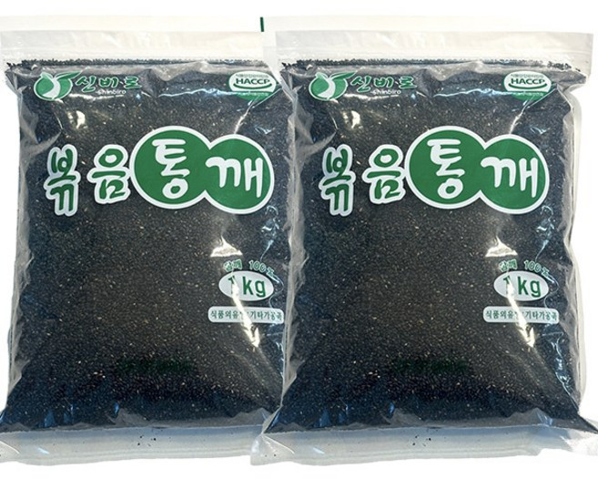 신비로 볶음 검정통깨, 2개, 1kg