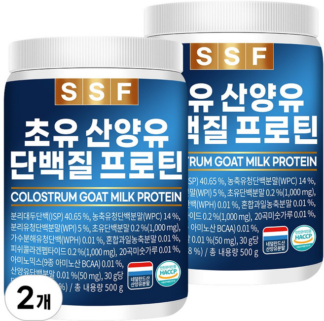 순수식품 초유 산양유 단백질 프로틴, 500g, 2개