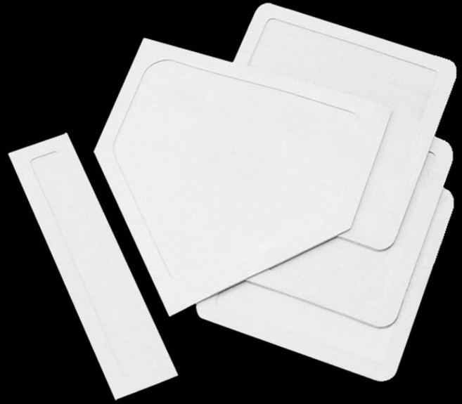 브렛 고무 베이스세트 (5PCS) PBR-4-W 휴대용 야구베이스, 단품