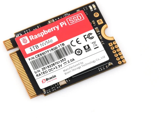 공식 라즈베리 파이 SSD 256GB/512GB/1TB 고속 솔리드 스테이트 드라이브 PCIe Gen 3 표준 준수 5용, 03 1TB, 01 China Mainland