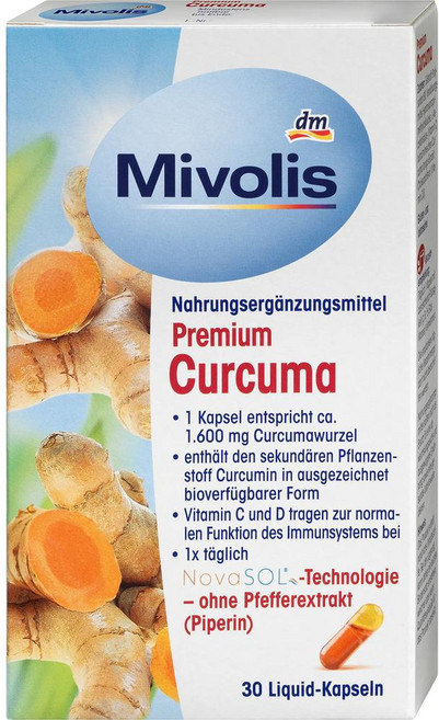 미볼리스 프리미엄 강황 캡슐 Mivolis Premium Turmeric Capsules 30정, 1개