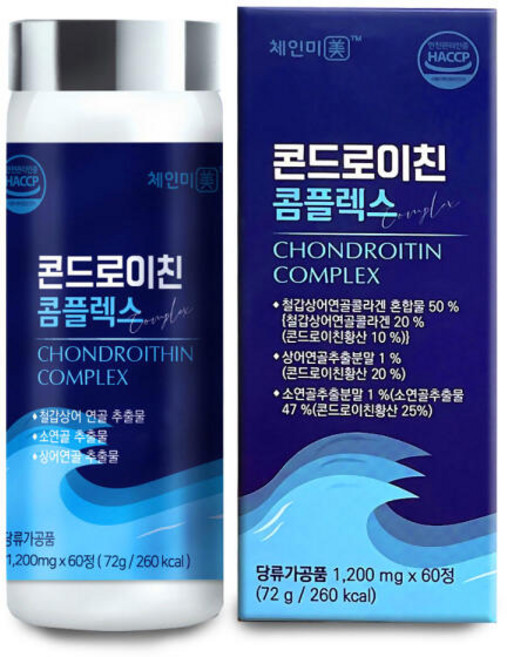 철갑상어 콘드로이친 1200 mg 소연골 상어연골 콤플렉스 추석 명절 부모님 지인 건강 선물 추천, 1개, 60정