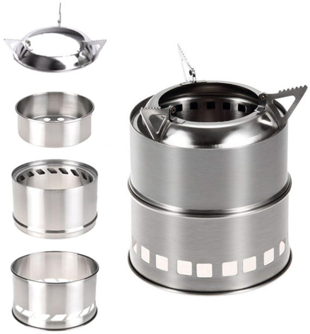 캠핑 히터캡 스토브 미니 화로대 휴대용 낚시 난로 원버너, 1개, 실버