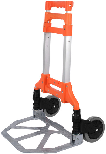 다용도 3단 접이식 핸드카트(80kg), 오렌지, 1개