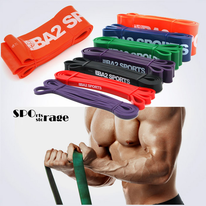 스포리지 파워저항 풀업밴드 (턱걸이 어시스트 홈트 벌크업 헬스고무 전신운동 피트니스 근력밴드), 1단계 빨강 1.3Cm, 1개