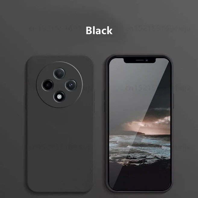 Xiaomi Poco C75 커버 Funda Coque 용 케이스 기존 액체 실리콘 소프트 TPU 전화 범퍼, 01 For Poco C75, 04 Black