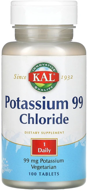 KAL 칼륨 99 염화물 99mg 100정, 5개 - 쿠팡