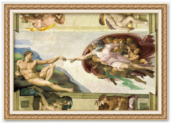500피스 직소퍼즐 라파엘로의 천지창조 명화 (액자옵션선택) HS780449, 1개, 퍼즐+매트앤틱 직소퍼즐액자포함, 500조각