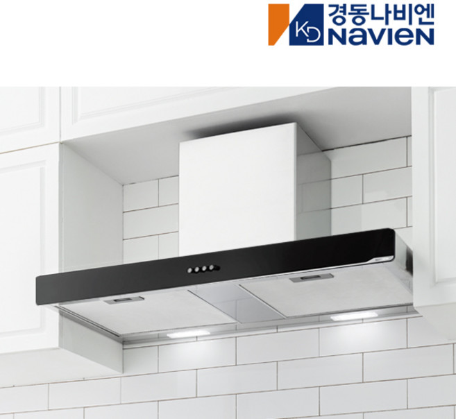 경동나비엔 900장용 주방 가스렌지 침니형 레인지 후드 RGC150-09PAB, 고객직접설치, 블랙_버튼식