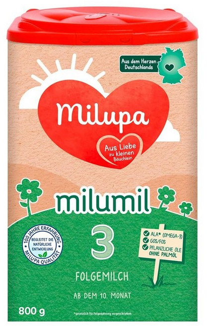 Milupa 독일 밀루밀 3단계 아기 분유 Follow-on Milk, 800g, 2개