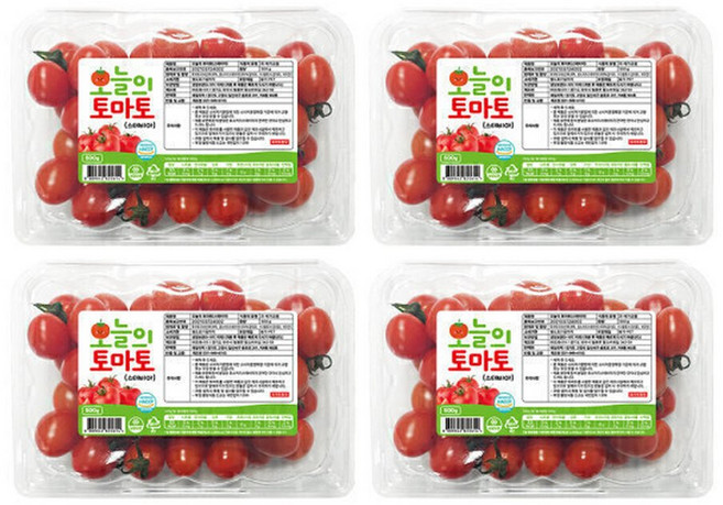 (신선집중) 오늘의토마토 (망고향)고당도 스테비아 대추방울토마토 500gx4팩 총 2kg (로얄과), (레몬향)스테비아토마토 2kg(500gx4팩), 4개