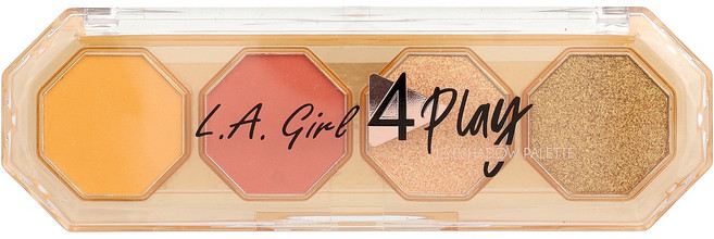 L.A. Girl 4 플레이 아이섀도 팔레트 GES234 쥬시 3.2g(0.11oz) Girl (엘에이 걸), L.A. Girl, 4 플레이 아이섀도 팔레트, GES, 1