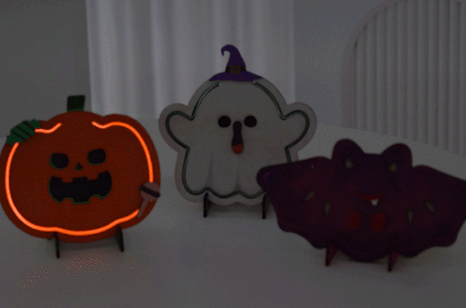 아이베이비아트 할로윈 네온사인 액자만들기 3종택1, 호박