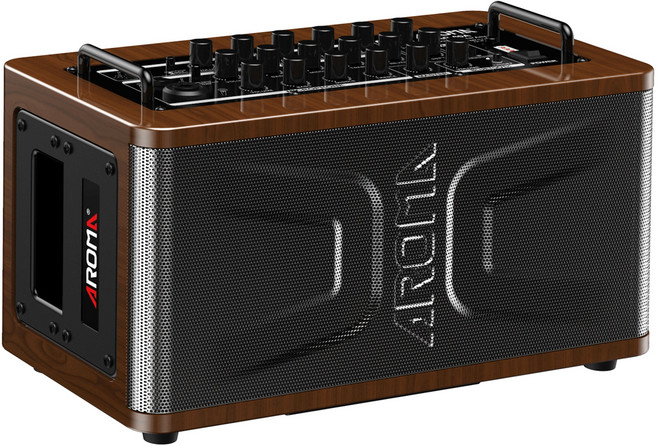 60와트 아로마 휴대용 충전식 버스킹 에어로폰 블루투스 앰프 AG-60A, 혼합색상, 1개