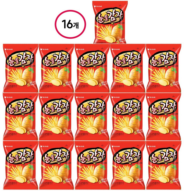 오리온 눈을감자 페퍼솔트맛, 36g, 16개