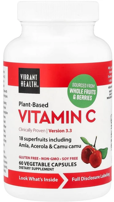 바이브랜트헬스 식물성 비타민C 베지 캡슐 60정, 1개 - 쿠팡