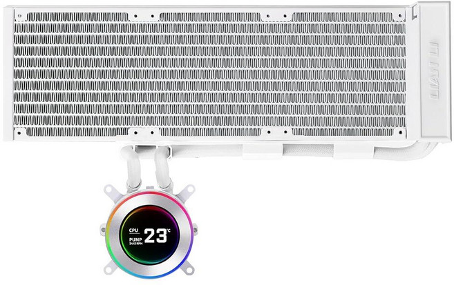 Lian Li Hydroshift II 360 CL ARGB 액체 CPU 쿨러 - 360mm AIO - 3.4인치 IPS LCD 스퀘어 스크린 - 데이지 체인 - 저소음 - 인, W/o Fans - Black, 2.1" Circle LCD