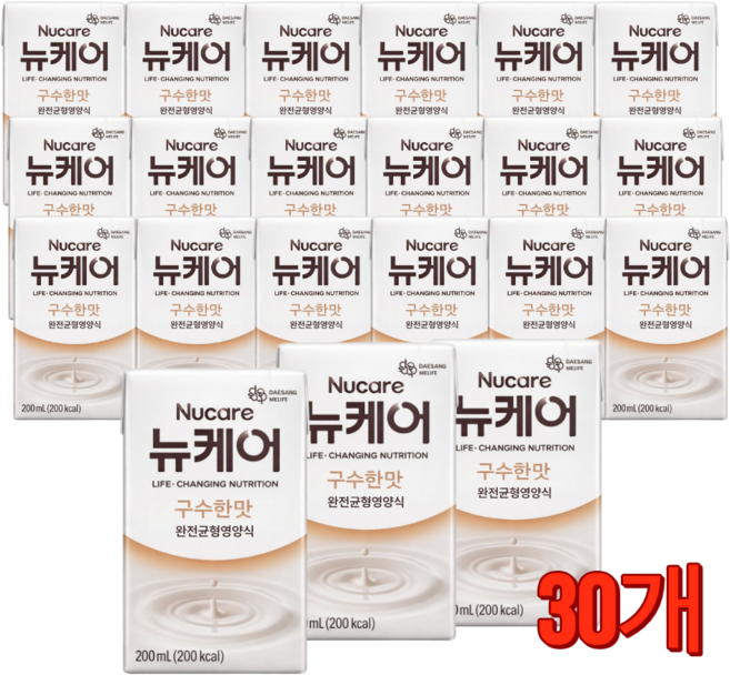 뉴케어 구수한맛 일반 노인 환자 균형영양식, 200ml, 30개