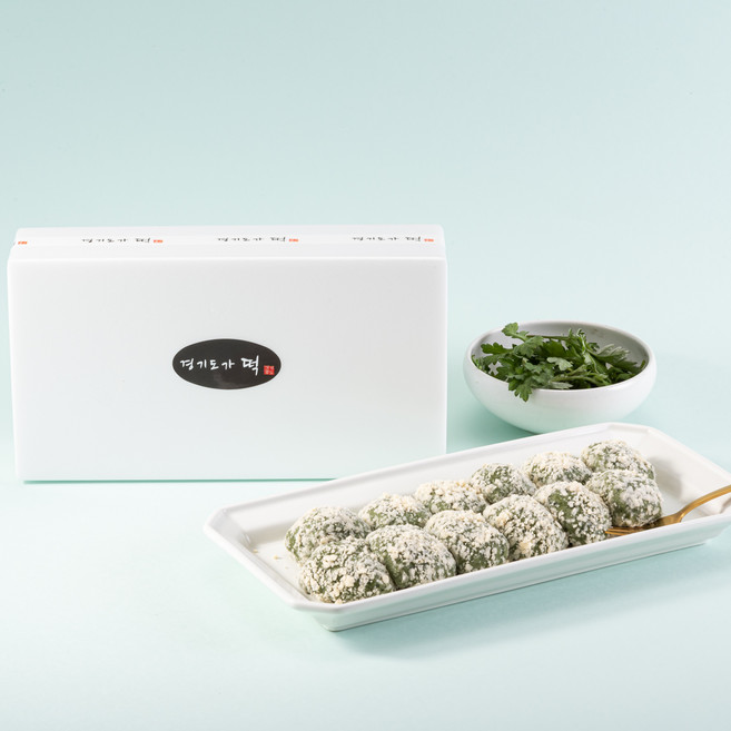 [경기도가떡] 동부콩 쑥떡 쑥인절미 수제떡 (냉장), 850g, 2개, 포장안함