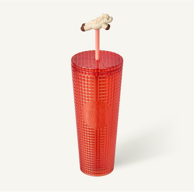 스타벅스 베이비포니 그리드 콜드컵 710ml 쇼핑백 세트, 1개