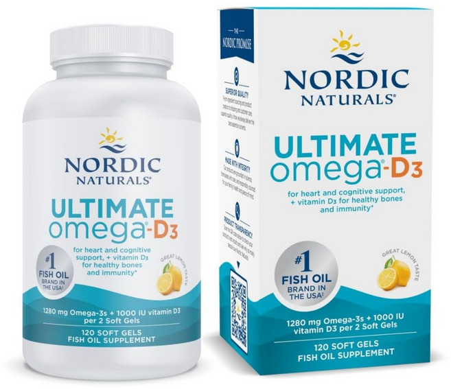 Nordic 얼티메이트 레몬맛 오메가 D3 Ultimate Omega-D3 90정, 1개, 120정
