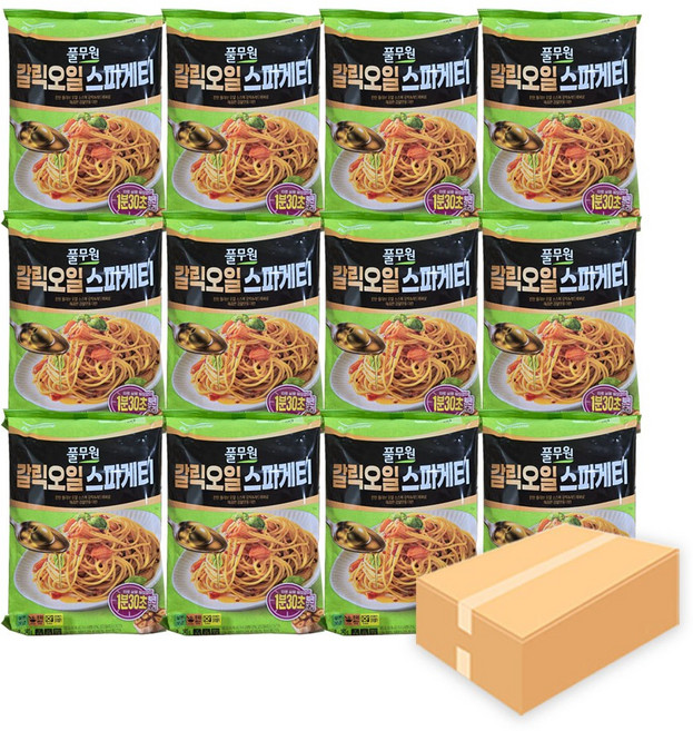 풀무원 갈릭 오일 스파게티, 12개, 385g