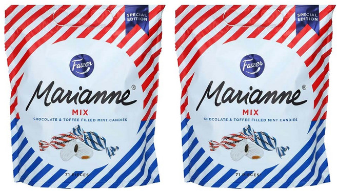 핀란드 Fazer Marianne 초콜릿 필링 민트 캔디 사탕 350g (71개입) 2팩, 2개
