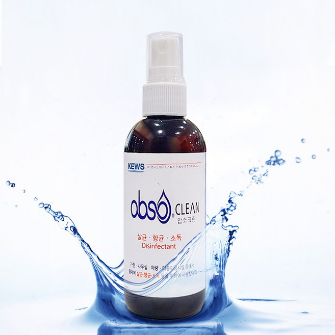 (주)한국전해수시스템 무향 저자극 무알콜 치아염소산수 뿌리는 살균 소독제 스프레이, 100ML 1EA, 1개, 100ml