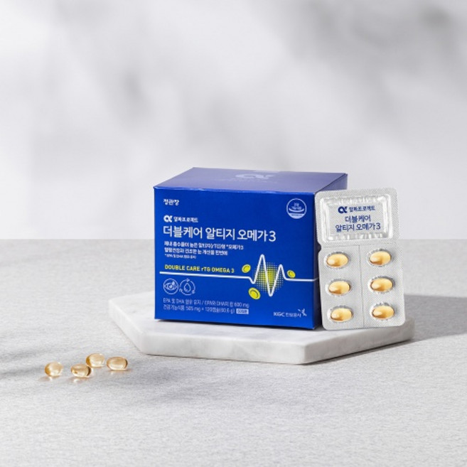 한국인삼공사 정관장 더블케어 알티지 오메가3 505mg 2개월분 120캡슐, 120정