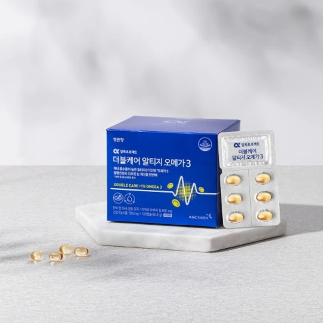 한국인삼공사 정관장 더블케어 알티지 오메가3 505mg 2개월분 120캡슐, 120정 - 쿠팡