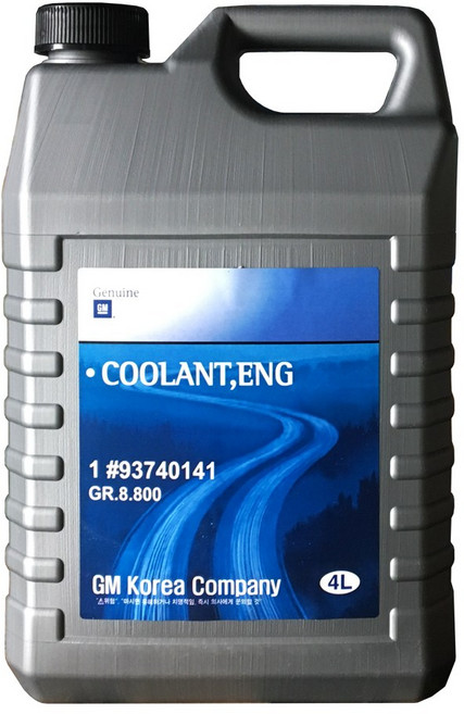 쉐보레 GM 순정 부동액(청색) 4리터 부동액, 1개, 4L