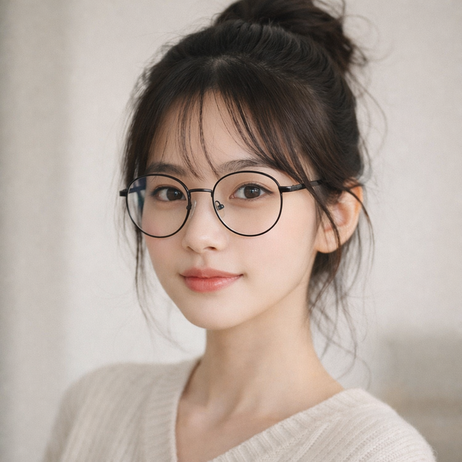 MIRRA 데일리 패션 레트로 안경테 블루라이트 차단 실내외 변색 안경