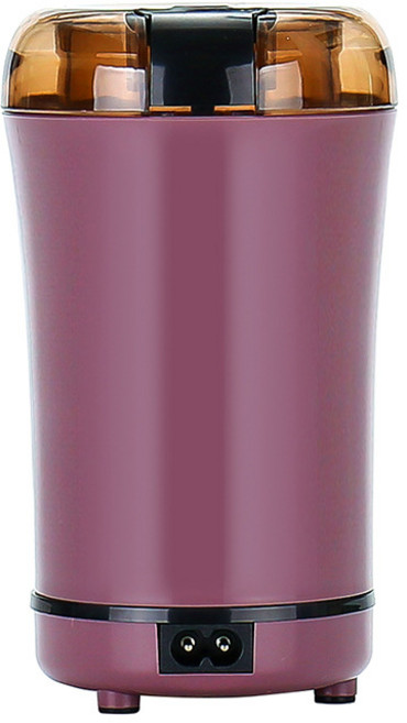 磨砂黑咖啡研磨機 雙葉精鋼刀 食品級不鏽鋼內壁, 紫色+清潔刷