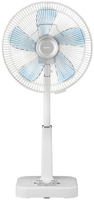 한일 기계식 레트로 팬 복고풍 선풍기 5엽 14인치 35cm 화이트 REF-487, 화이트 가드