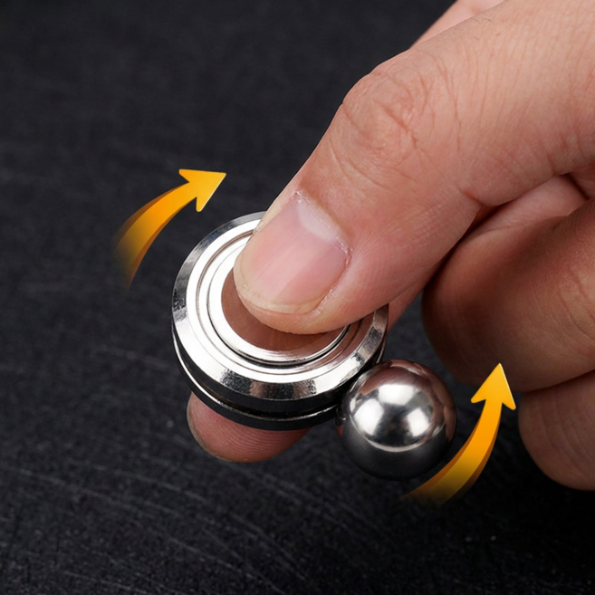 Fandio 피젯 스피너 토이 스트레스해소 장난감, 1개, 실버