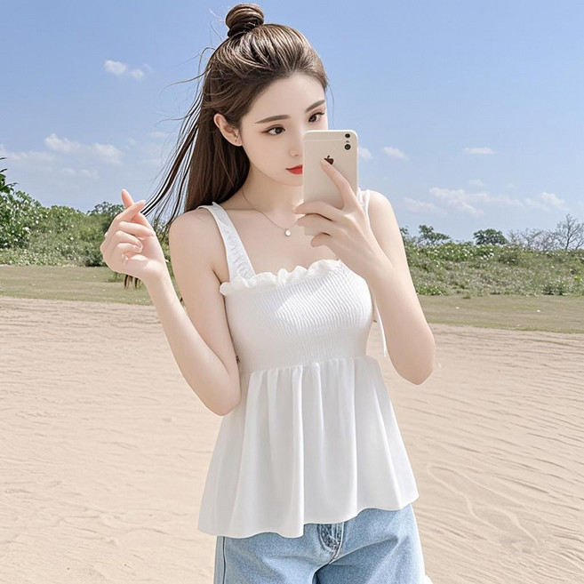 M-4XL 大尺碼背心 吊帶 無袖上衣 夏季遮肚收腰 無袖背心 外穿打底抹胸內搭