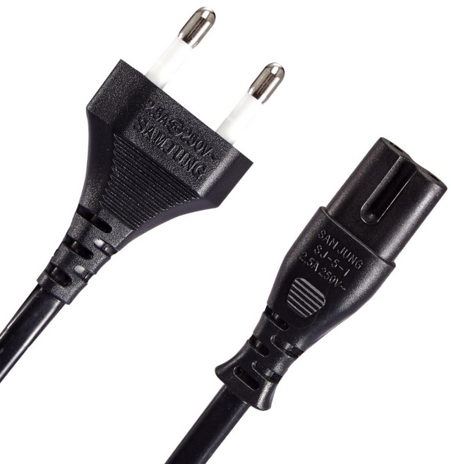 삼정 국산 AC 8자코드 케이블, 2m, 1개