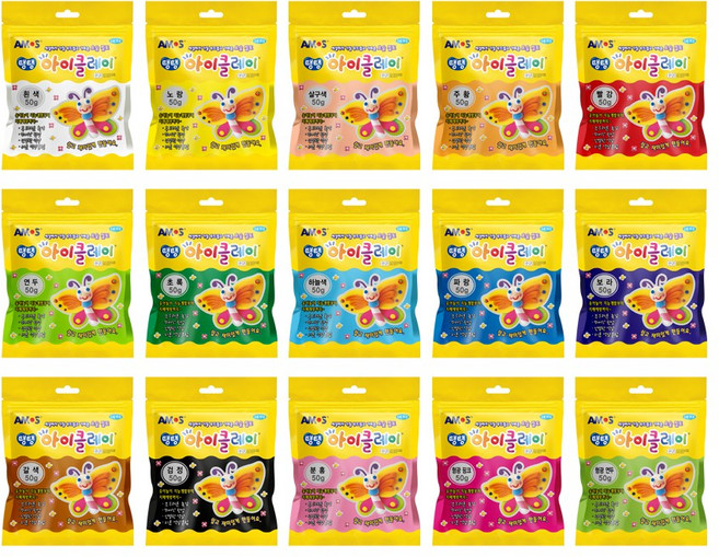 아모스 탱탱 아이클레이 50g/컬러점토/클레이/옵션가격변동없음, 파랑, 1개