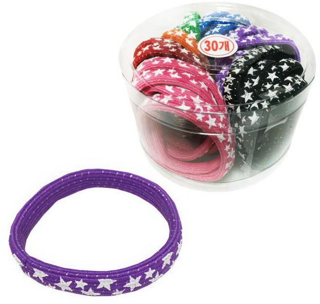 머리끈 헤어끈 머리 묶기 헤어 밴드 납작 고무줄 30P 만두머리 당고머리