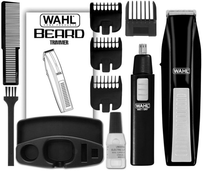 Wahl 5537-1801 무선 배터리 작동 수염 트리머 보너스 귀 코 및 눈썹 트리머 포함 200406, Wahl 5537-1801 무선 배터리 작동 수염 트리