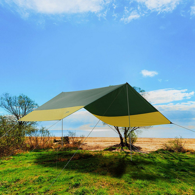 케이포캠프 방수 코팅 컴팩트 렉타타프, 그린