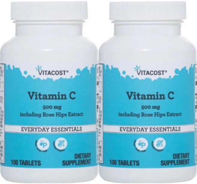 비타코스트 비타민 C 500mg 로즈힙, 2개, 100정, 100정 - 쿠팡
