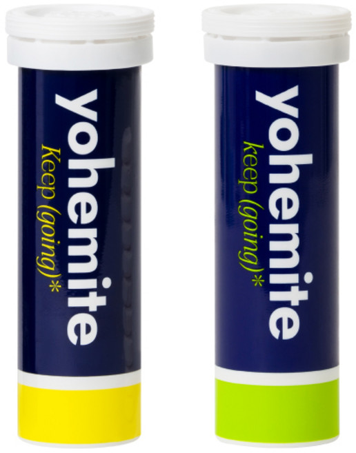 무설탕 이온음료 요헤미티 워터 레몬맛 1통+청포도맛 1통 (2통/20정), 3.6g