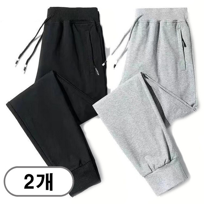 차쿠 1+1(2세트) 남녀공용 4계절 겨울 기모바지 트레이닝 바지 스판바지 추리닝바지 슬랙스 팬츠 작업복바지 중년 빅사이즈 (4계절 겨울 기모)