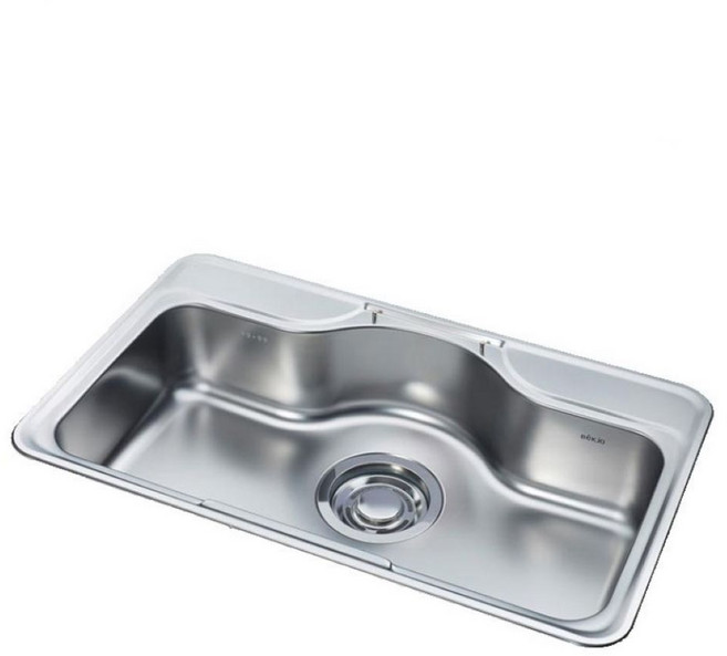 백조언더싱크볼 DS850 수세미망+바구니+배수구포함 씽크대리모델링 주방씽크볼, 1개