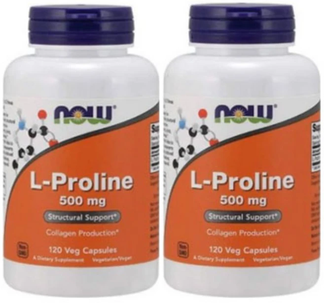 나우푸드 L-프롤린 500 mg 베지 캡슐 엘 프롤린 L-Proline 기타 아미노산, 120정, 2개 - 쿠팡