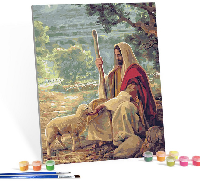 아이러브페인팅 DIY 명화그리기 4050, 예수님과 양의 휴식, 1개