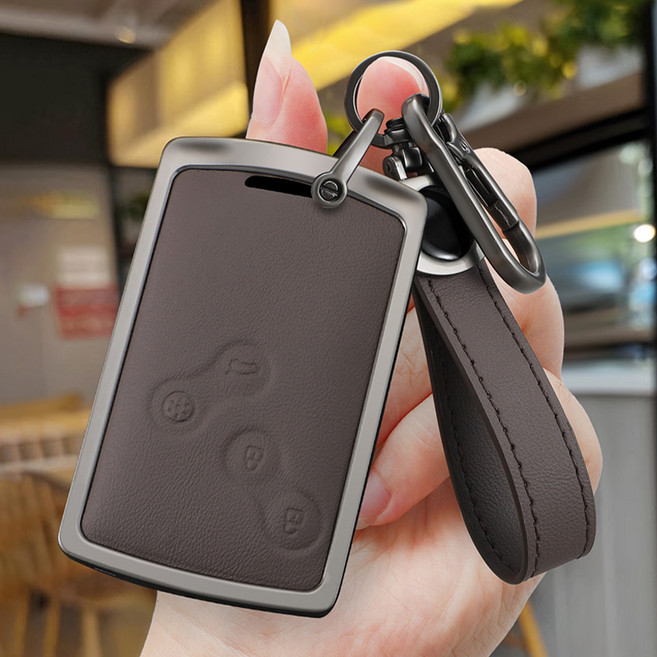 HAKO 드레스업 키케이스 키홀더 (르노호환 S01), S-01, 모카브라운