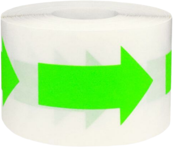 6종 화살표 스티커 5cm 500매 대용량, 1세트, 그린(1110) 500매